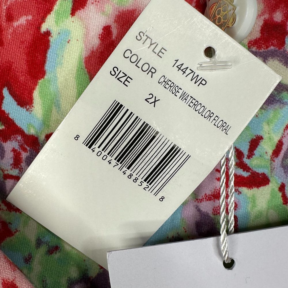 New WAYF Floral Print Cherise Watercolor Midi Dress size 2X Multicolor - Picture 4 of 9